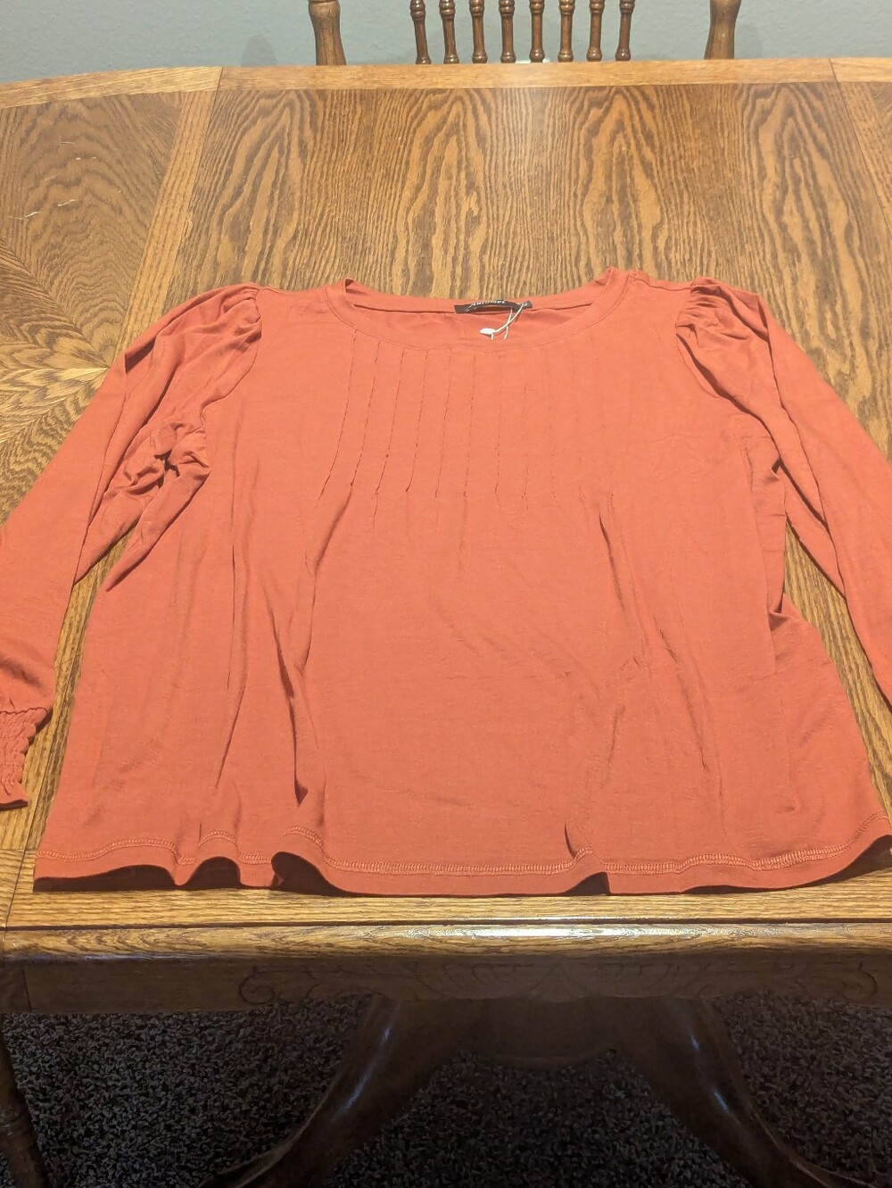 Automet Ruffle Shoulder Long Sleeve Tee NWT!